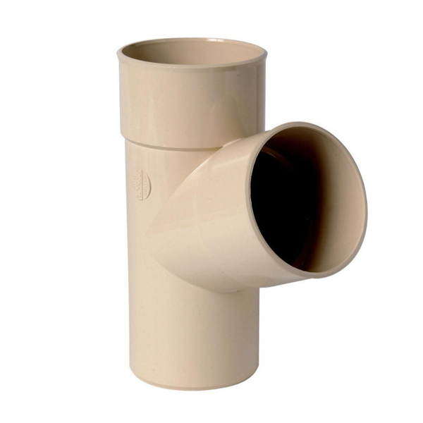 Culotte cylindrique mâle/femelle Nicoll pour tube de descente - Diamètre 100 mm - Angle 67°30 - Techtan Sable