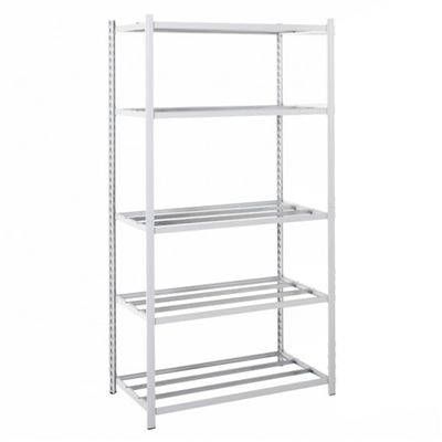 Rayonnage galvanisé à tablettes tubulaires Epsiline - 5 étagères - 2000 x 1000 x 388 mm