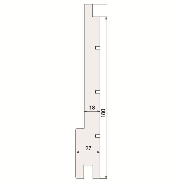 Bardage à emboîtement Treignac en sapin du Nord traité classe 3 marron - 180 MMx27 MM - longueur 4,20 M