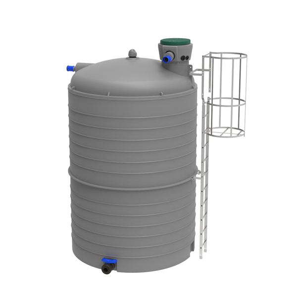 VERTIC'EAU PLUVIALE PE - 15 000 L (Echelle non incluse)