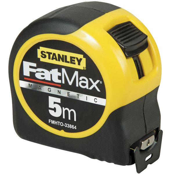 Mètre mesure à ruban Stanley Fatmax avec crochet magnétique 5 m x 32 mm