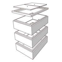 REHAUSSE BETON POUR COMPTEUR D'EAU 60X80 H25