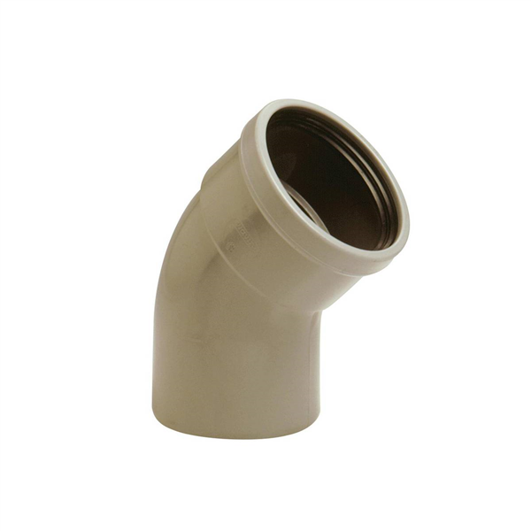 Coude PVC assainissement SDR 41 Mâle-Femelle 45°