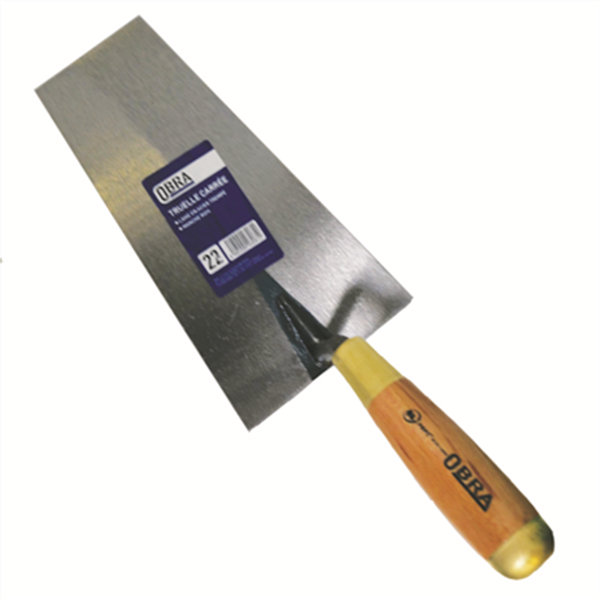 Truelle italienne Carrée Obra longueur 22 cm manche bois