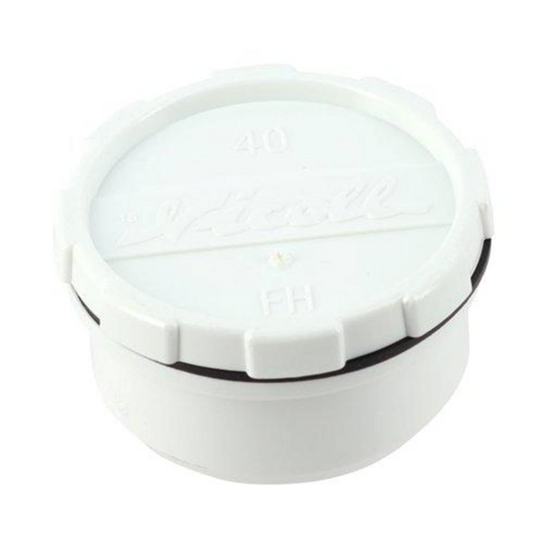 Tampon de visite Nicoll FHB avec bouchon - à coller - mâle / femelle - PVC blanc - diamètre 40 mm