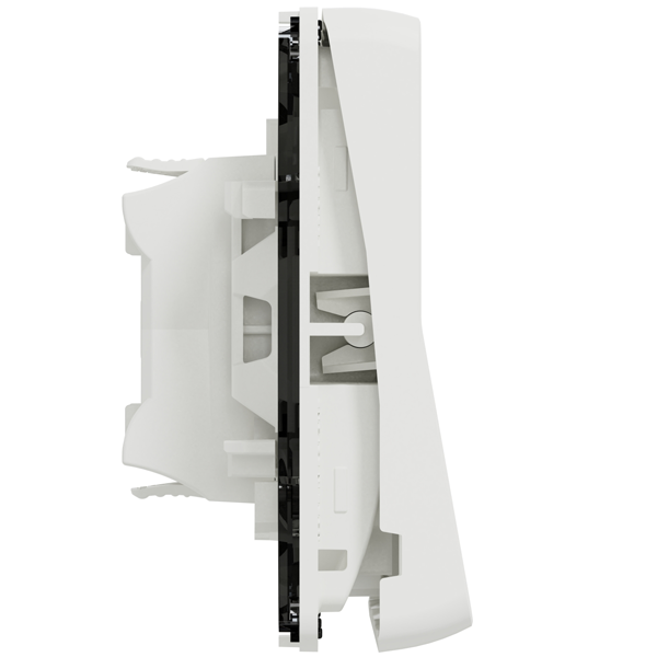Interrupteur va-et-vient lumineux Schneider Mureva Styl - LED bleue - IP55 - IK08 - blanc - 10AX 250V
