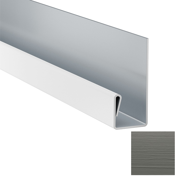 Profil de terminaison MetalTrim pour bardage VL Hardie Plank - alu Gris ardoise - longueur 3,00 M
