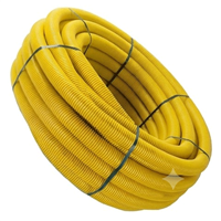 Gaine TPC 75,0 mm Jaune pour réseaux gaz - polyéthylène annelé/lisse - couronne de 50,00 m