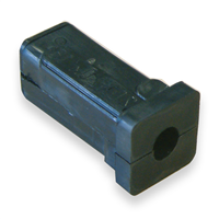 Insert plastique pour tube carré - noir - filetage M8 - 20 x 20 mm - lot de 4