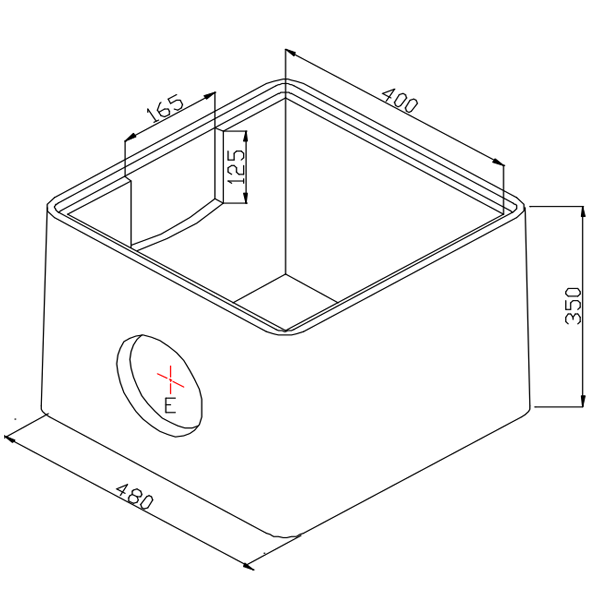 Rehausse à emboîtement RH40h34 pour regard d'eaux pluviales RM40 en béton - dimensions int. 40 x 40 x 34 CM