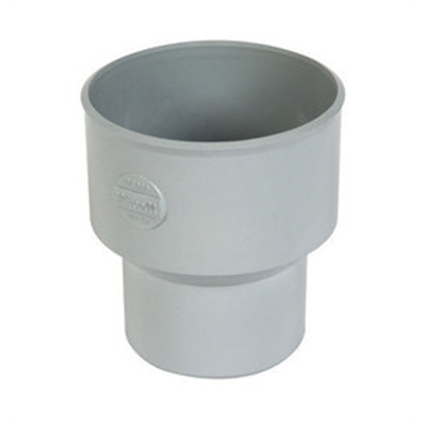 Réduction concentrique PVC pour tube de descente Diamètre 100x80 mm couleur gris
