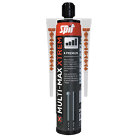Résine de scellement chimique multi-matériaux à hautes performances - Multimax Xtrem Spit - cartouche de 300 MLT