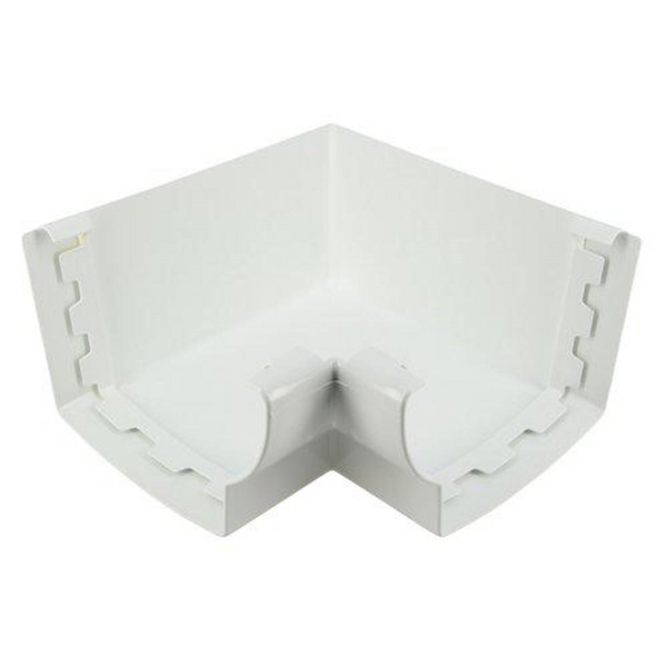 Angle intérieur à 90° Nicoll AEC38 à coller pour gouttière Ovation LG38 - Techtan Blanc