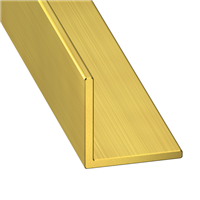Cornière égale - laiton - 10 x 10 mm - épaisseur 1 mm - longueur 1 m