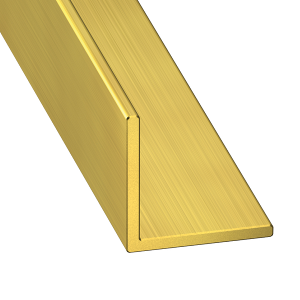 Cornière égale - laiton - 10 x 10 mm - épaisseur 1 mm - longueur 1 m