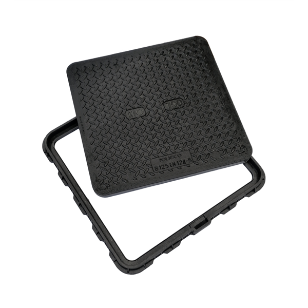 Tampon de regard composite carré - KIO 700 B125 - 700,0 mm x 700,0 mm