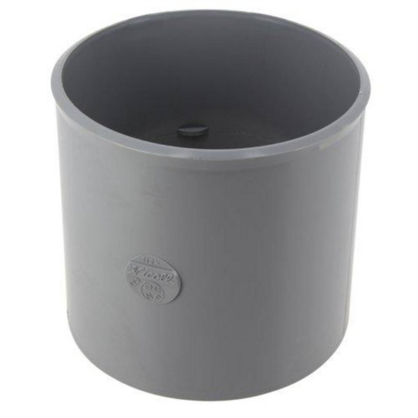 Manchon PVC à coller Femelle/Femelle - diamètre 125 mm - Gris clair
