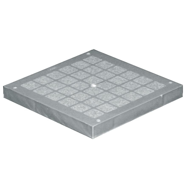 COUVERCLE POLYPROPYLENE 200X200 GRIS