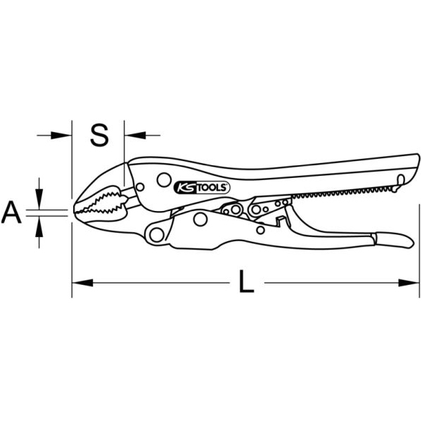 Pince étau Gripfix Xtreme Longueur 250 mm KS Tools 115.1197