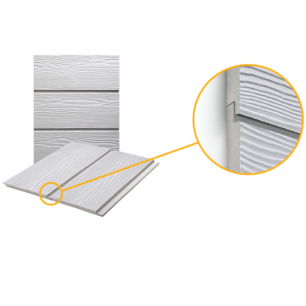 Lame de bardage en fibres-ciment Cedral Click finition relief - 186 MM x 12,00 MM - L. 3,60 M - Gris acier C15