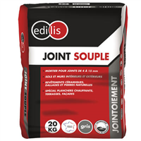 Joint souple gris Edilis - de 4 à 15 mm de largeur - sac de 20 kg