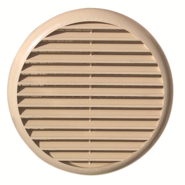 GRILLE RONDE A CLIPSER AVEC MOUSTIQUAIRE D.155 80<125 SABLE-PASS AIR