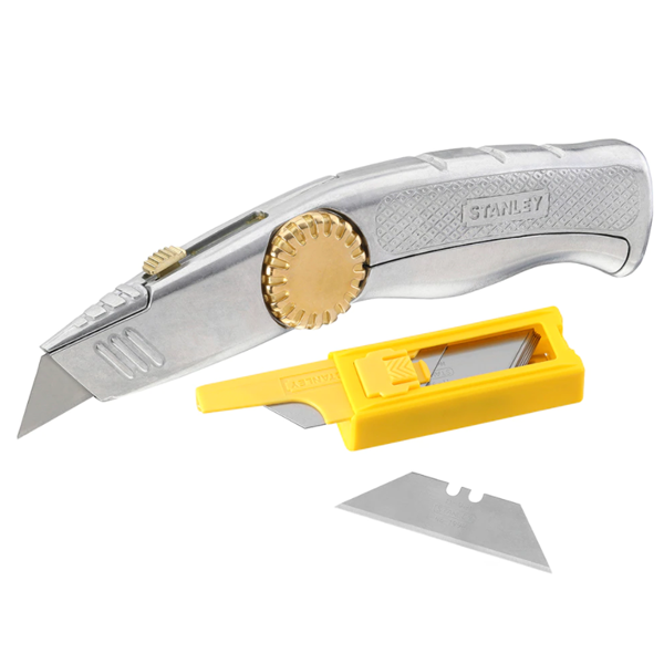 Cutter à lame rétractable Titan Fatmax Pro Stanley avec 10 lames trapèze