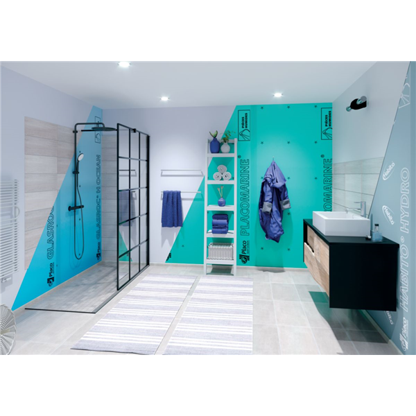 Plaque de plâtre hydrofuge - Glasroc H Ocean BA18 - 2,60 M x 0,90 M - ép. 18,0 MM