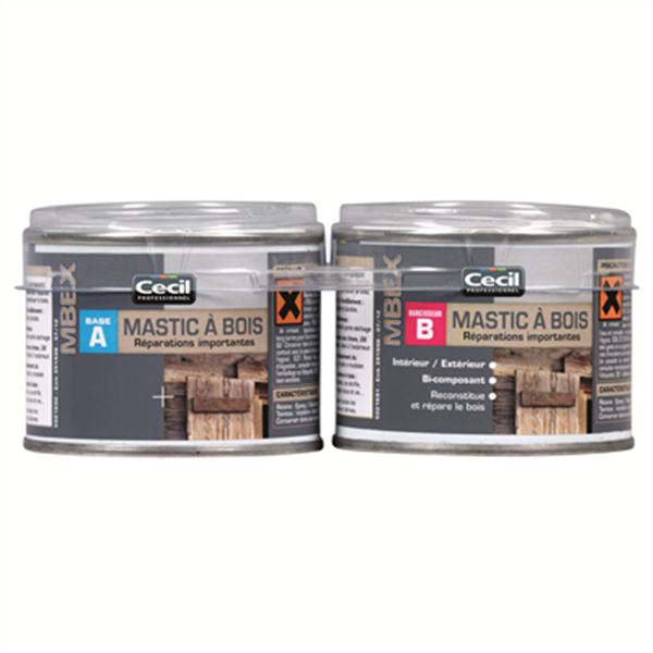 Mastic reparateur de bois MBEX Cecil - I nterieur et exterieur - Aspect naturel -