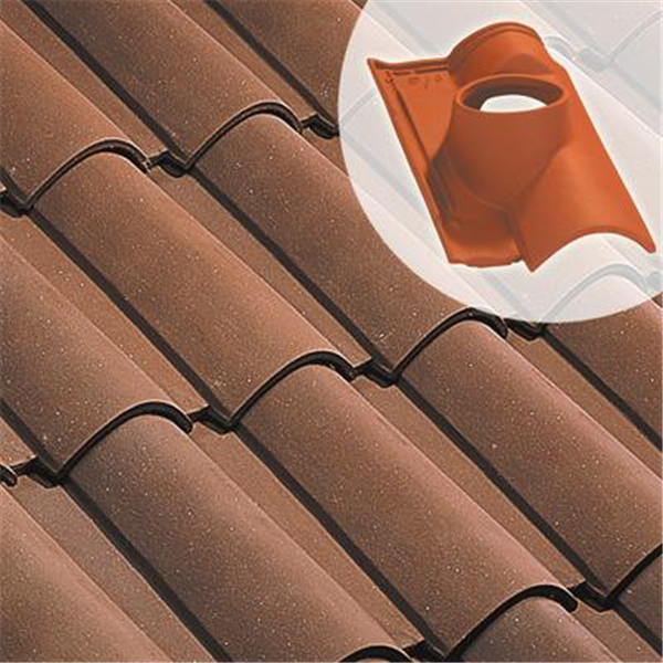 Tuile à douille en terre cuite - Oméga 10 - diamètre 160 mm - Vielli masse