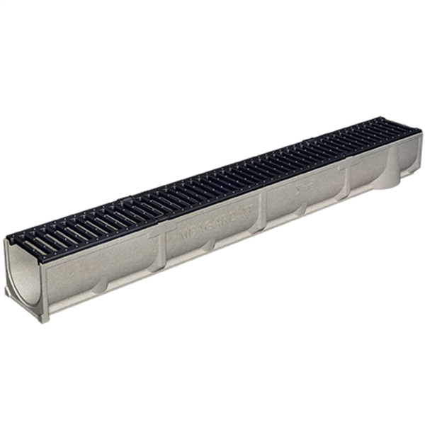 Caniveau MEAGARD 100 avec grille passerelle en fonte B125 1M