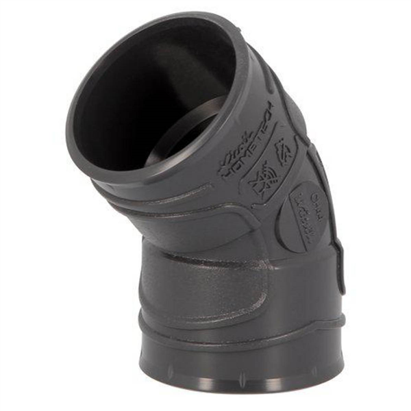 Coude HOMETECH®, Ø 40 mm, femelle-femelle à 45°, à coller