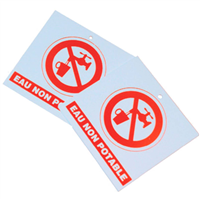 'EAU NON POTABLE' X 6 ETIQ.AD.