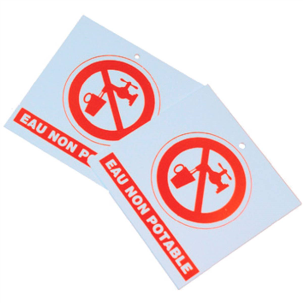 'EAU NON POTABLE' X 6 ETIQ.AD.