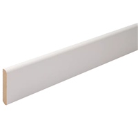Plinthe arrondie en MDF prépeint en blanc - section de 10 mm x 100 mm - longueur 2440 mm