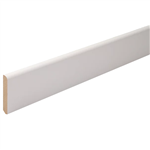 Plinthe arrondie en MDF prépeint en blanc - section de 14 MM x 80 MM - longueur 2440 MM