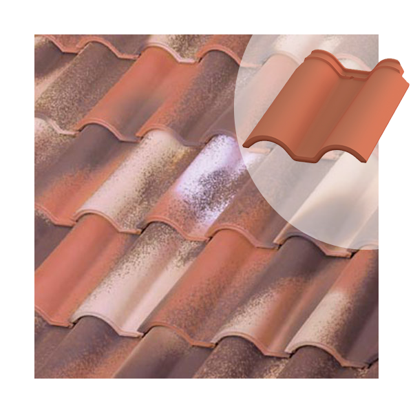 Tuile et demie en terre cuite TB-12 Tejas Borja pour rive droite  - coloris Nature Bidasoa - 436 MM x 360 MM