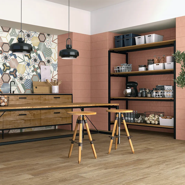 Faïence murale pour cuisine et salle de bain - Stay - 20,0 CM x 60,0 CM - ép. 8,00 MM - Terracota