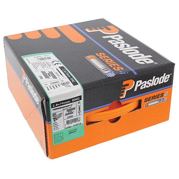 Clou cranté 34° en bande Paslode Galv-Plus avec gaz pour IM90 - 2,8x63 mm - boîte de 3750