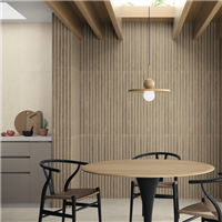 Faïence murale rectifiée effet bois rainuré Shoji - 30,0 cm x 90,0 cm - ép. 10,60 mm - coloris Dakar mat