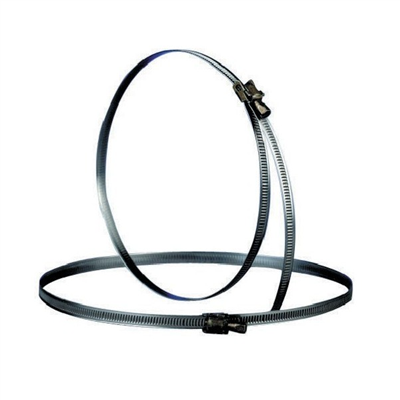 Colliers universels pour gaines souples - Diamètre 60 mm à 215 mm - Acier - Lot de 2