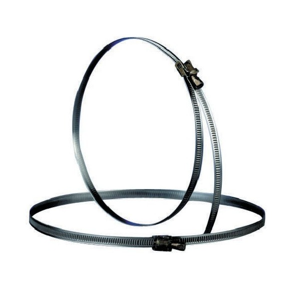 Colliers universels pour gaines souples - Diamètre 60 mm à 215 mm - Acier - Lot de 2