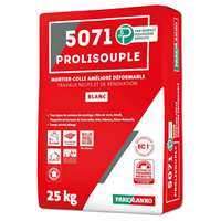 Mortier-colle amélioré déformable pour carrelage - 5071 Prolisouple - Blanc - Sac de 25 kg