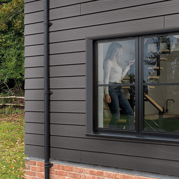 Bardage fibre ciment Cedral Lap finition relief - 190 mm x 10,00 mm - L. 3,60 m - Gris étain C54