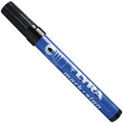 Marqueur indélébile Lyra Mark+Sign pointe fine coloris noir