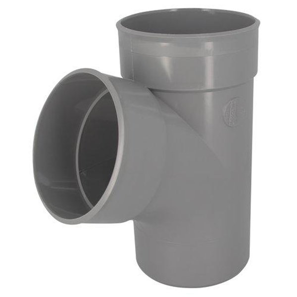 Culotte simple mâle/femelle Nicoll - Diamètre 160 mm - Degré angle 67°30 - À coller - PVC - Gris
