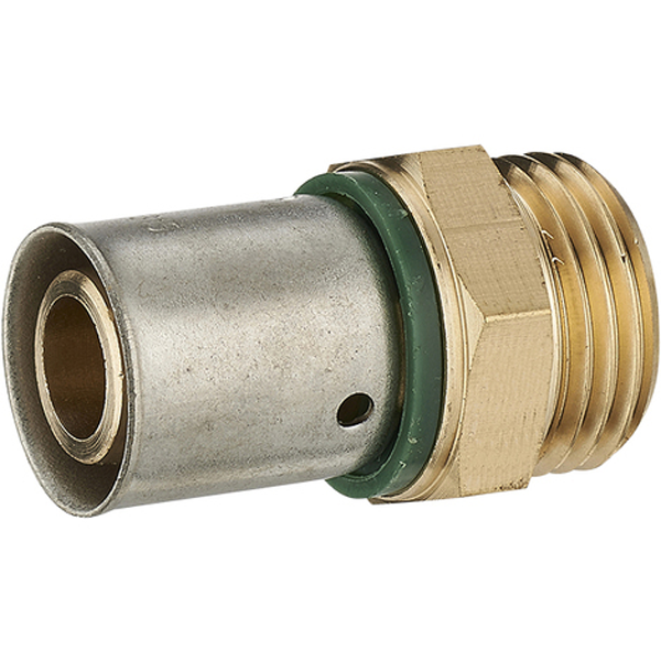 Raccord PER droit à sertir 12 - filetage 1/2 Mâle