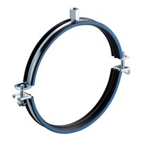 Collier de serrage isolé pour gaine de ventilation - Erico - Tige M8/M10 - Ø 125 mm - Boîte de 25