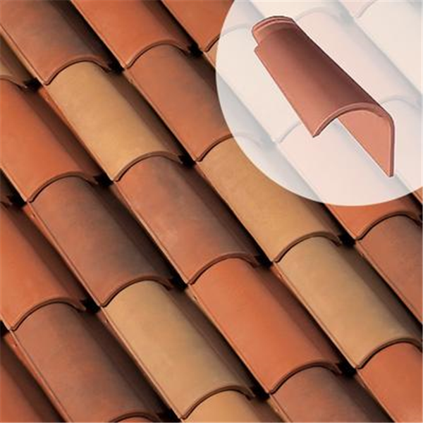 Tuile de rive à rabat droite en terre cuite - Galléane 12 - Cuivre