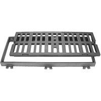 Grille plate rectangulaire PMR avec cadre C250